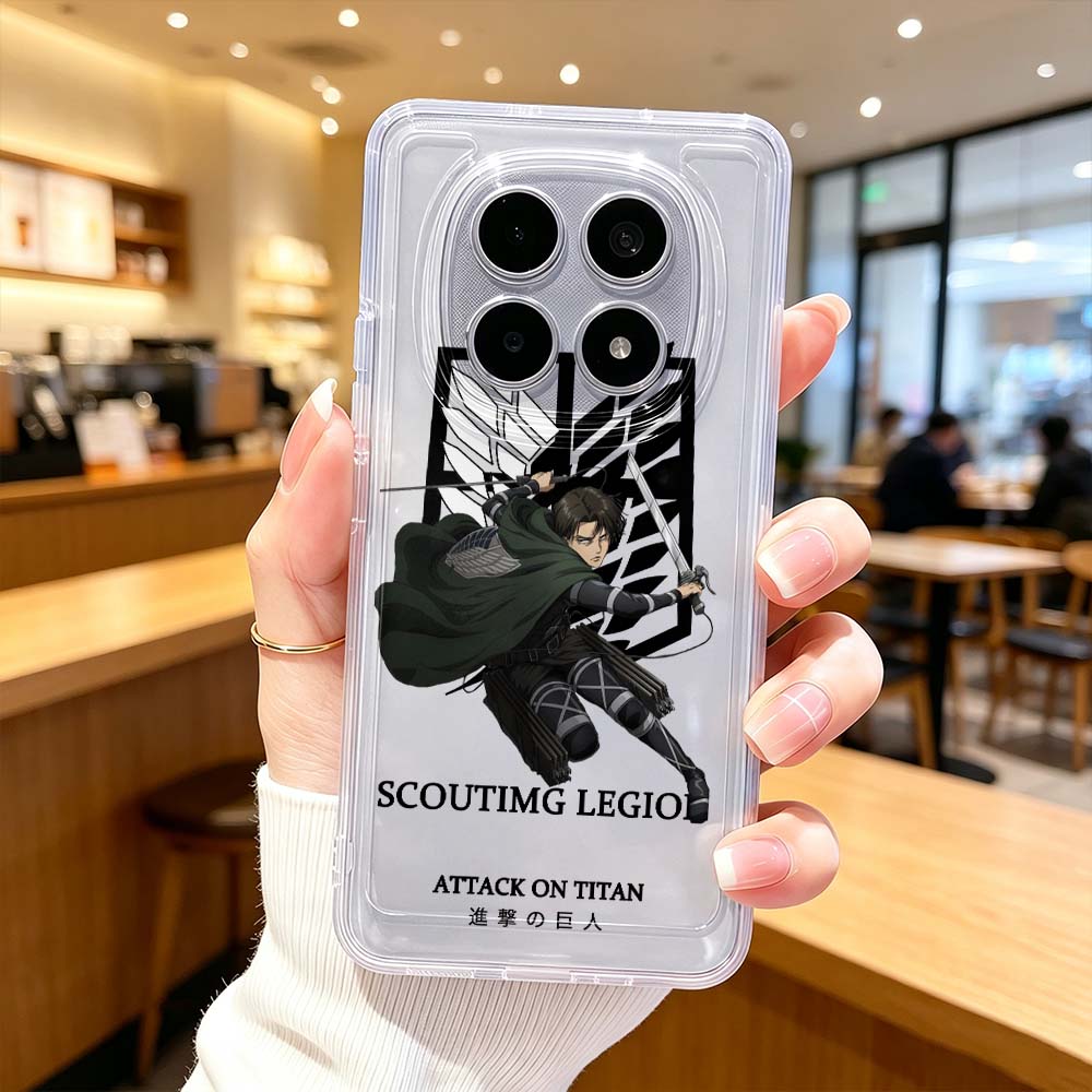 Xiaomi Poco X6 - Coque de téléphone transparente protectrice Attack